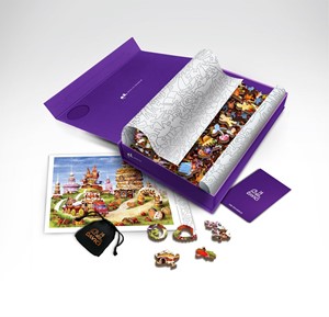 Afbeelding van het spelletje DaVICI - De Koekjesbaan Houten Puzzel (170 stukjes)
