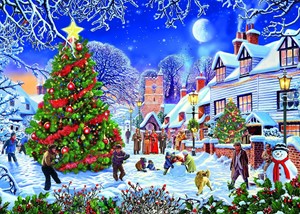Gibsons The Village Christmas Tree Xl Puzzel 500 Stukjes gibsons kopen in de aanbieding