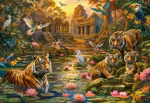 Tigers Paradise Puzzel (1000 stukjes)-2