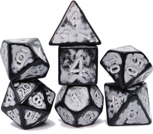 Afbeelding van het spelletje RPG Dice Set - Timeworn White