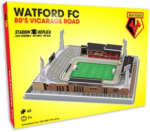 Afbeelding van het spelletje Watford FC 80’s Vicarage Road 3D Puzzel (60 stukjes)