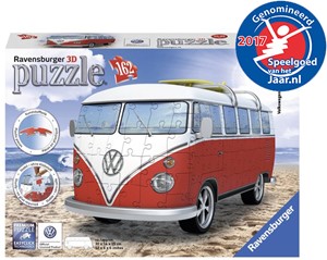 Afbeelding van het spelletje 3D Puzzel - Volkswagen Bus (162 stukjes)