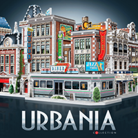 Wrebbit 3D Puzzel - Urbania Retropolis 1950’s Diner (425 stukjes)-3