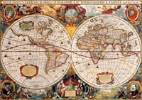 Antique World Map Puzzel (1000 stukjes)-2