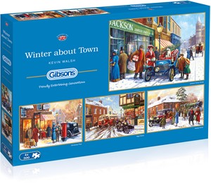 Gibsons Winter About Town Puzzels 4 X 500 Stukjes gibsons kopen in de aanbieding